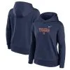 Women's Detroit Tigers Nike Navy Club Angle Performance Pullover Hoodie