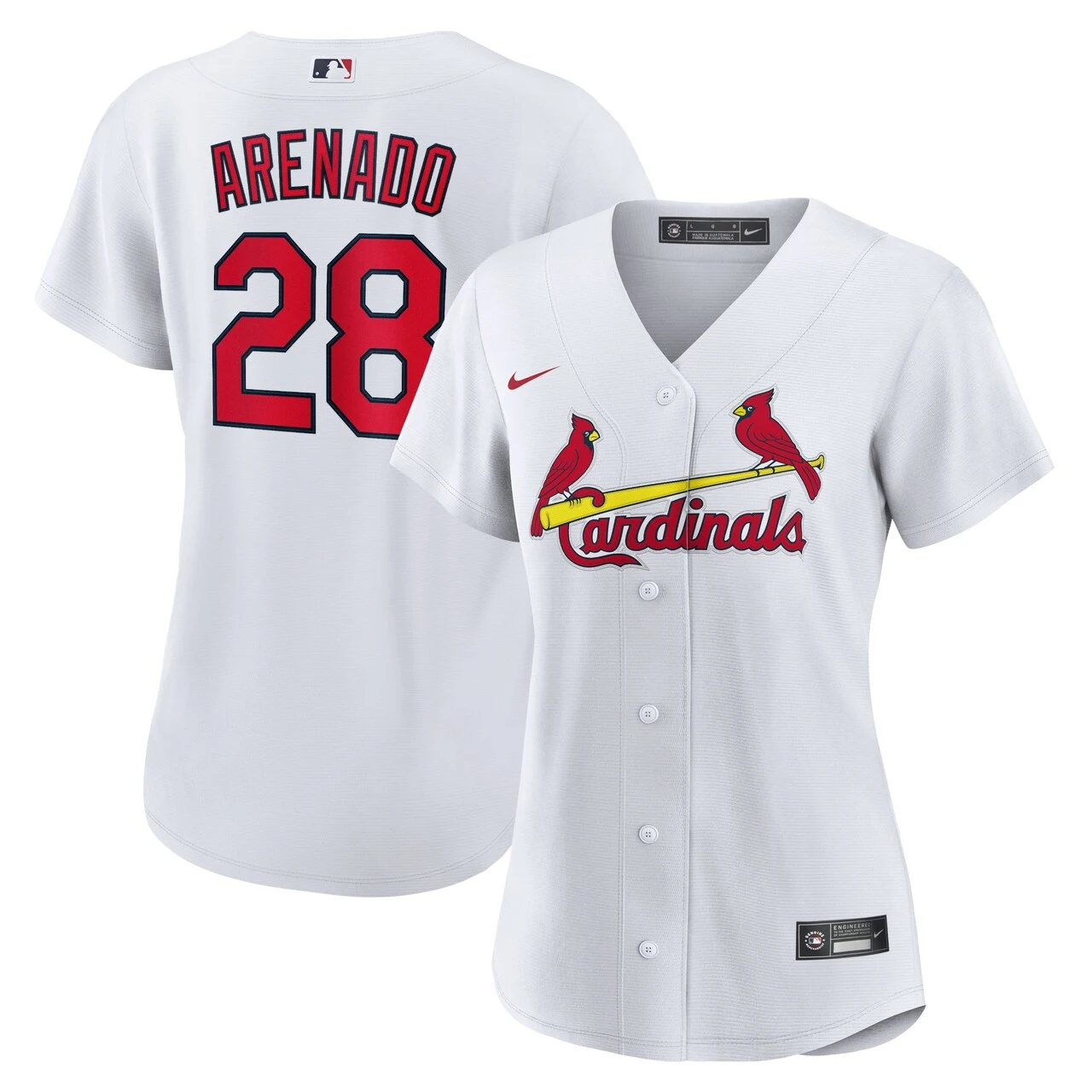 Women's St. Louis Cardinals Nolan Arenado Nike White Home Official Replica Player Jersey 3 Women's St. Louis Cardinals Nolan Arenado Nike White Home Official Replica Player Jersey