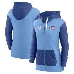 Women's Toronto Blue Jays Nike Powder Blue Full-Zip Hoodie