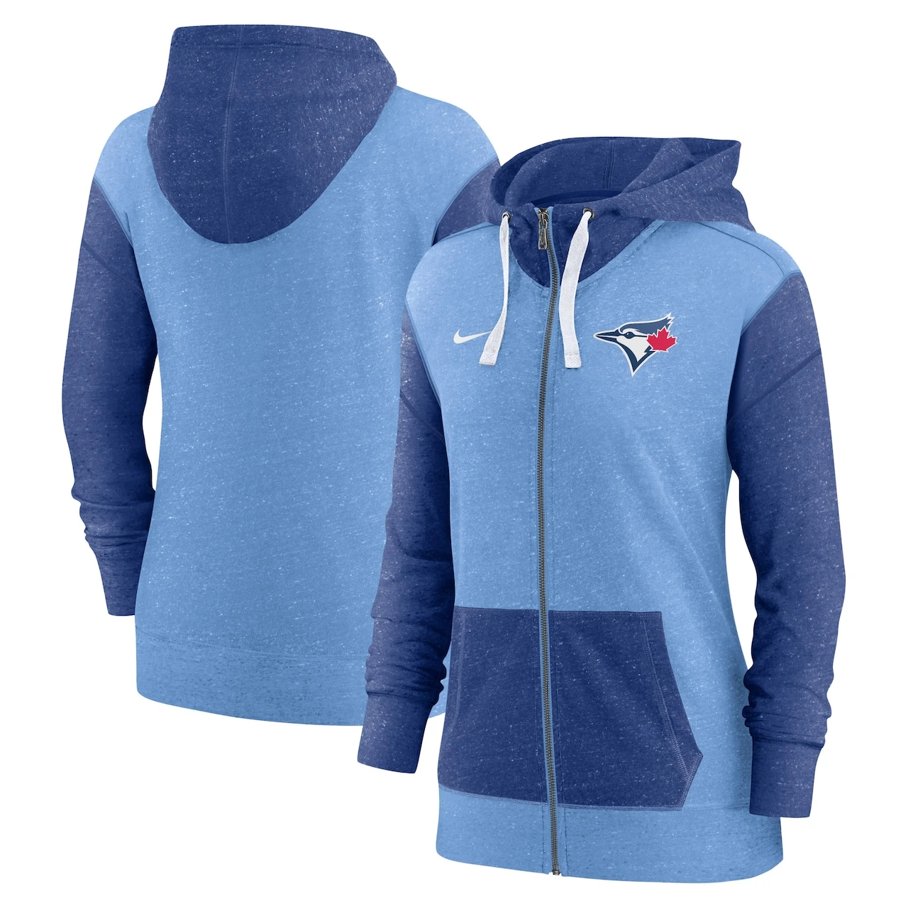 Women's Toronto Blue Jays Nike Powder Blue Full-Zip Hoodie 3 Women's Toronto Blue Jays Nike Powder Blue Full-Zip Hoodie