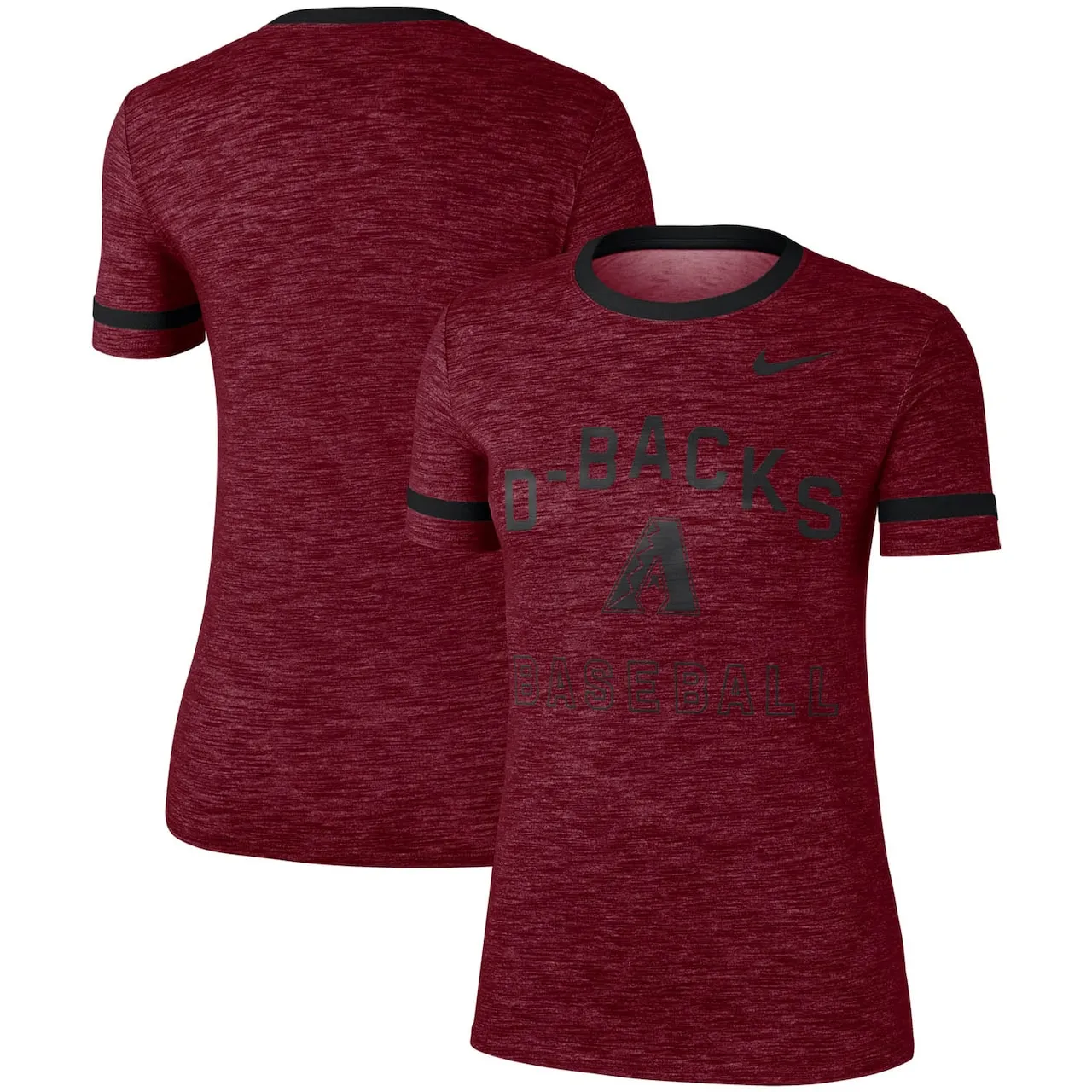 Women's Arizona Diamondbacks Nike Red Slub Ringer T-Shirt 3 Women's Arizona Diamondbacks Nike Red Slub Ringer T-Shirt