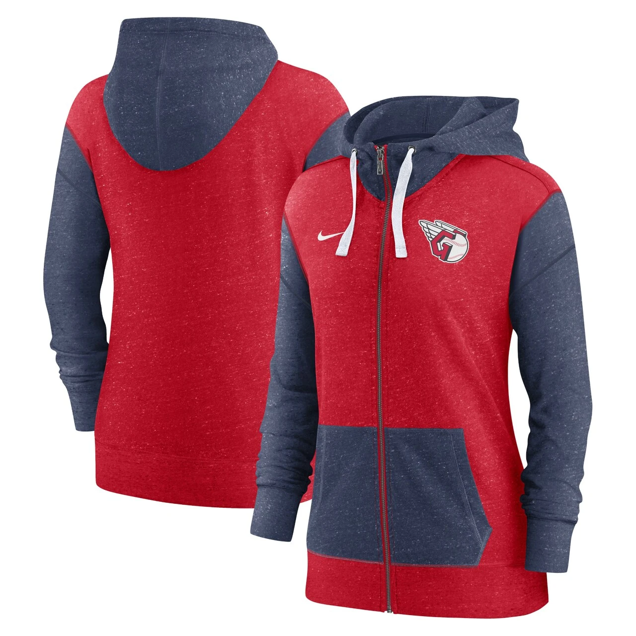 Women's Cleveland Guardians Nike Red Full-Zip Hoodie 3 Women's Cleveland Guardians Nike Red Full-Zip Hoodie