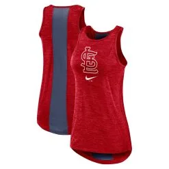 Women's St. Louis Cardinals Nike Dri-FIT Performance Red Right Mix High Neck Tank Top
