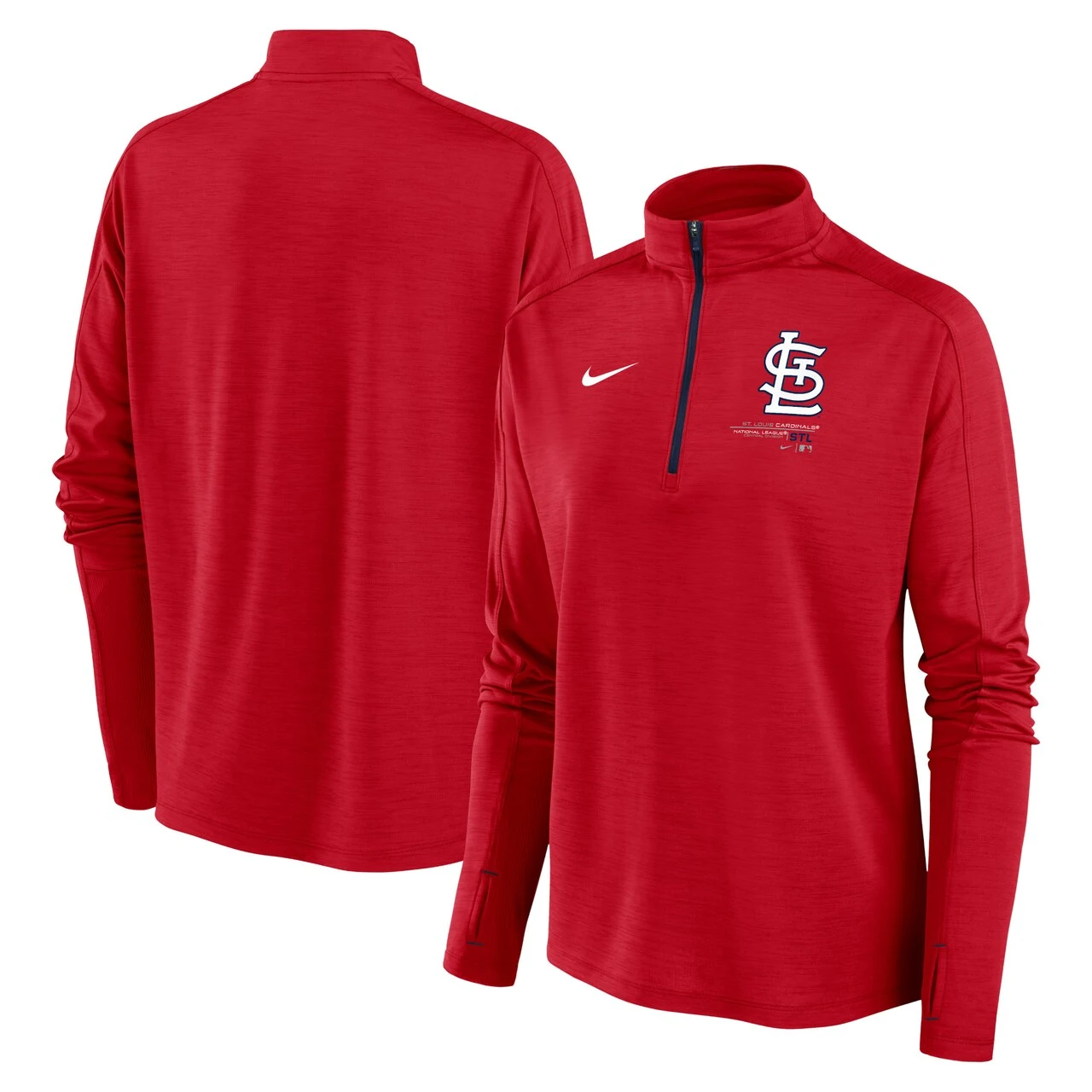 Women's St. Louis Cardinals Nike Red Pacer Quarter-Zip Top 3 Women's St. Louis Cardinals Nike Red Pacer Quarter-Zip Top