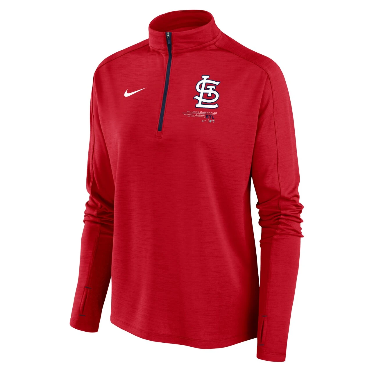 Women's St. Louis Cardinals Nike Red Pacer Quarter-Zip Top 4 Women's St. Louis Cardinals Nike Red Pacer Quarter-Zip Top - Image 2