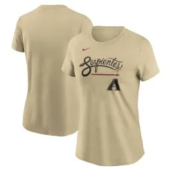 Women's Arizona Diamondbacks Nike Sand City Connect Wordmark T-Shirt