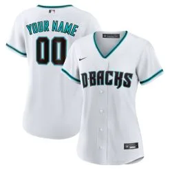 Women's Arizona Diamondbacks Nike White Home Replica Custom Jersey