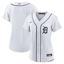 Women's Detroit Tigers Nike White Home Blank Replica Jersey