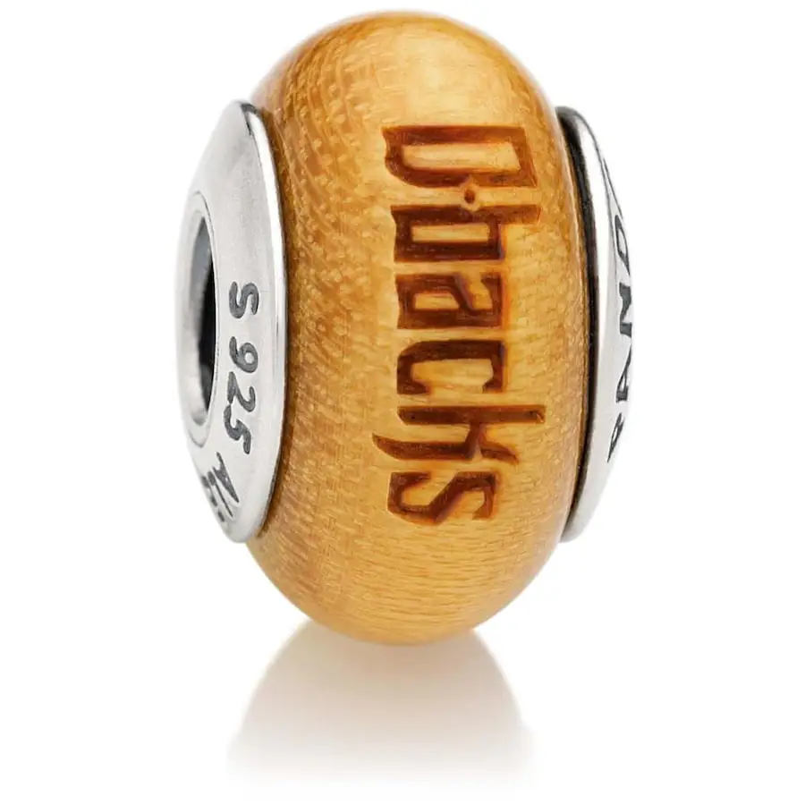 Women's Arizona Diamondbacks Pandora Wood Charm 3 Women's Arizona Diamondbacks Pandora Wood Charm