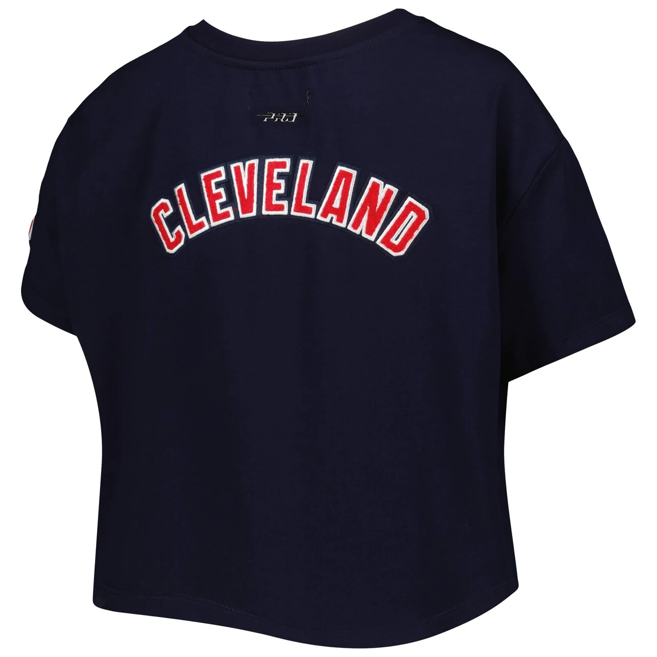 Women's Cleveland Guardians Pro Standard Navy Classic Team Boxy Cropped T-Shirt 5 Women's Cleveland Guardians Pro Standard Navy Classic Team Boxy Cropped T-Shirt - Image 3