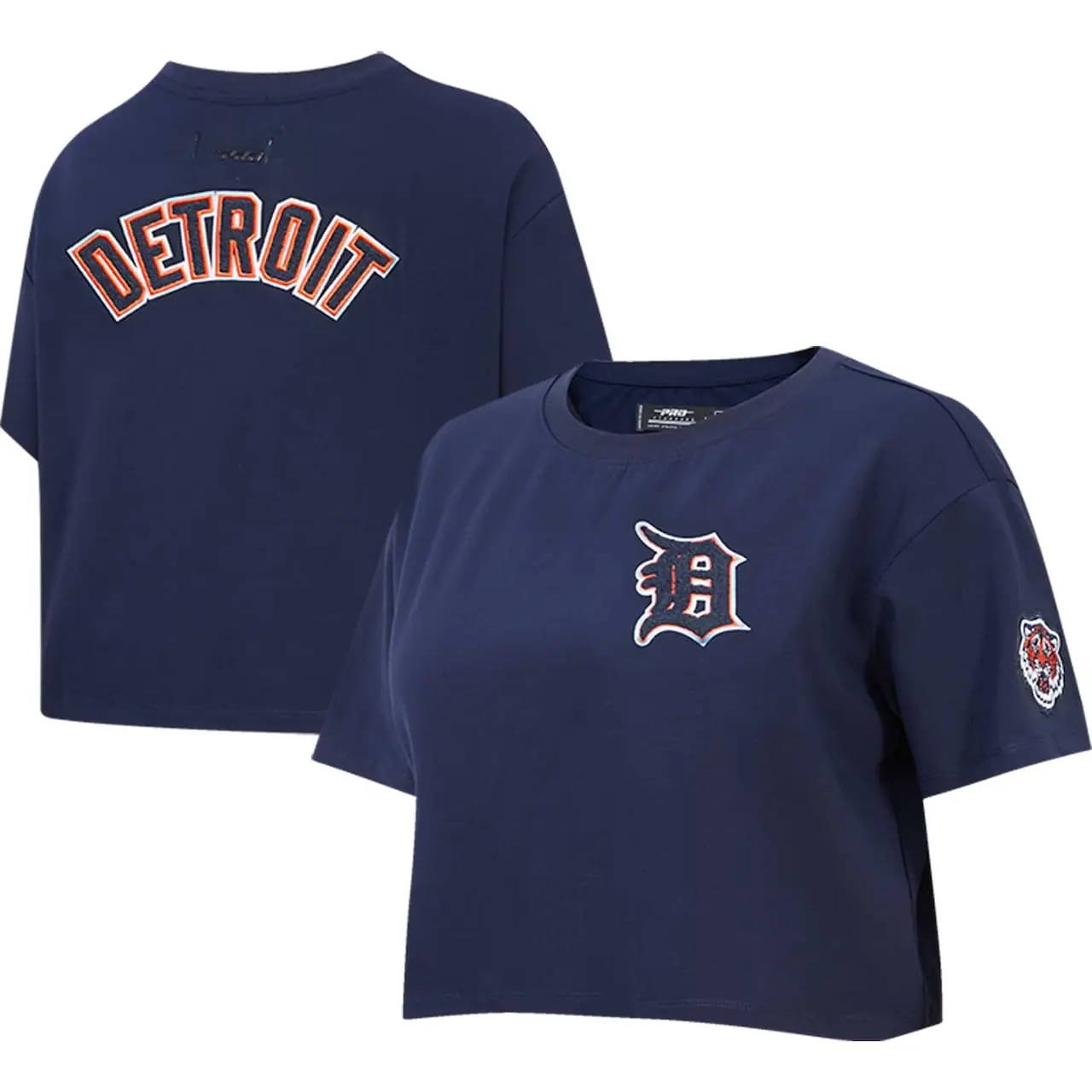 Women's Detroit Tigers Pro Standard Navy Classic Team Boxy Cropped T-Shirt 3 Women's Detroit Tigers Pro Standard Navy Classic Team Boxy Cropped T-Shirt