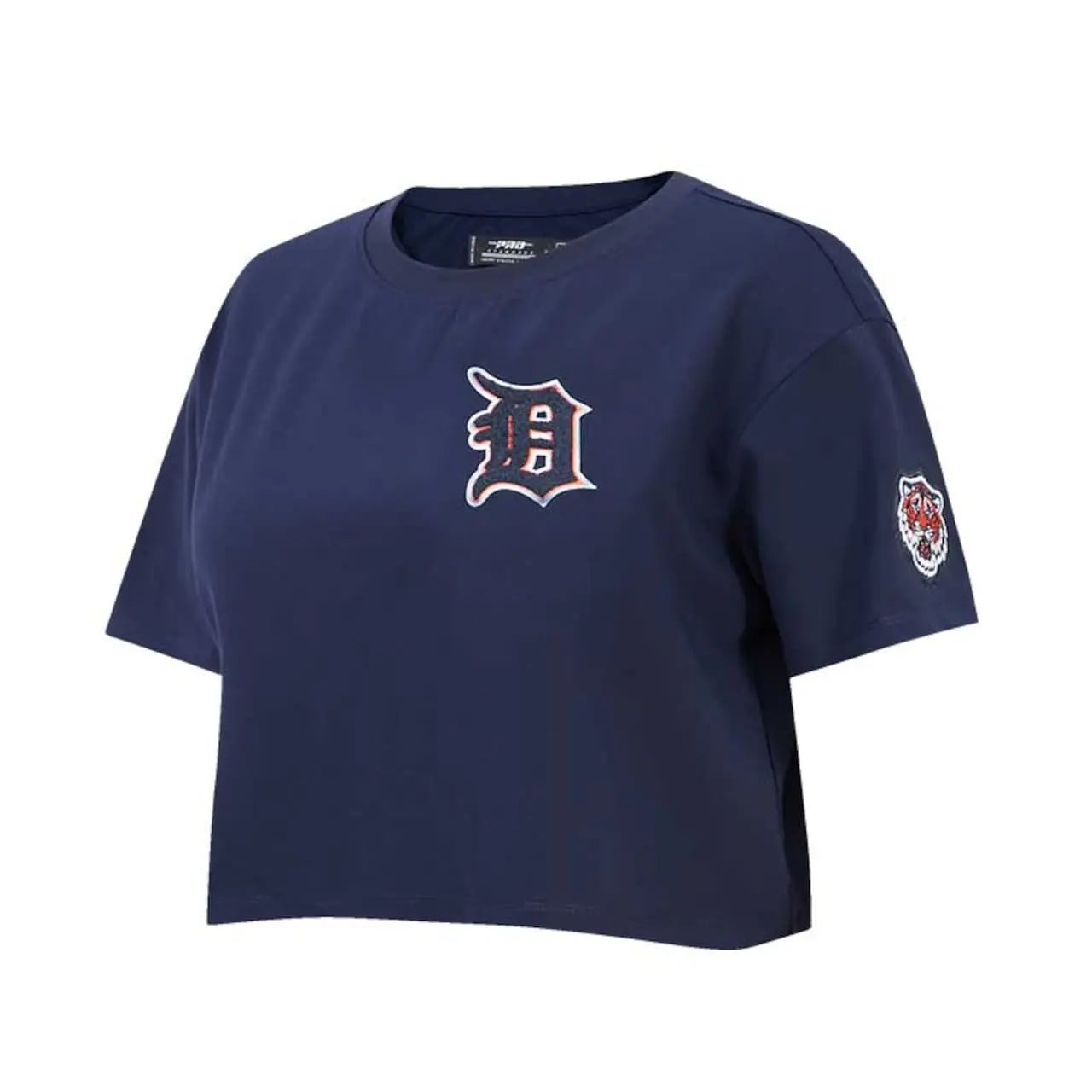 Women's Detroit Tigers Pro Standard Navy Classic Team Boxy Cropped T-Shirt 4 Women's Detroit Tigers Pro Standard Navy Classic Team Boxy Cropped T-Shirt - Image 2