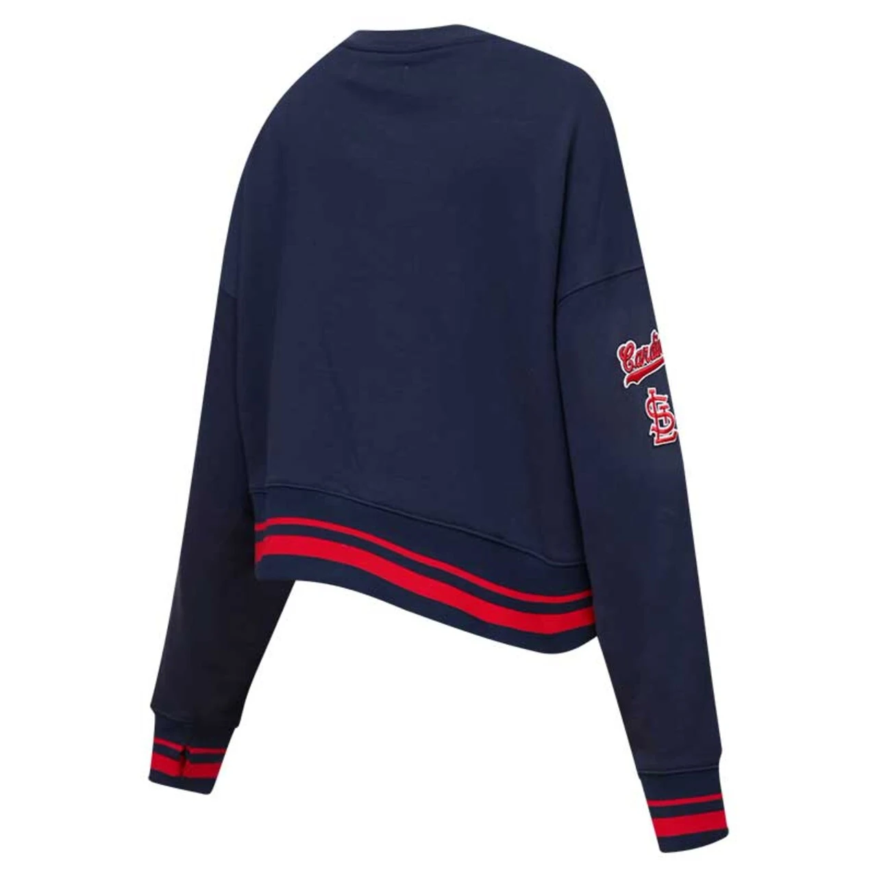 Women's St. Louis Cardinals Pro Standard Navy Mash Up Pullover Sweatshirt 5 Women's St. Louis Cardinals Pro Standard Navy Mash Up Pullover Sweatshirt - Image 3