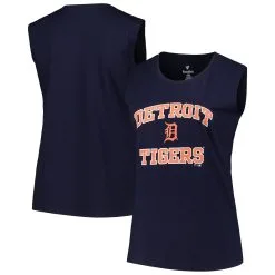 Women's Detroit Tigers Profile Navy Plus Size Tank Top