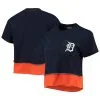 Women's Detroit Tigers Refried Apparel Navy Cropped T-Shirt