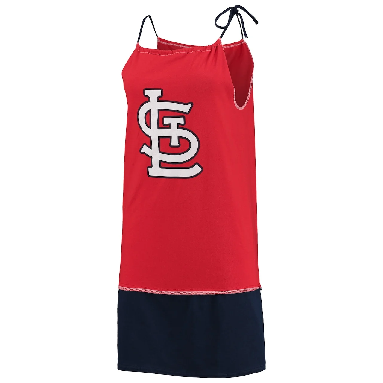 Women's St. Louis Cardinals Refried Apparel Red Sustainable Sleeveless Tank Dress 4 Women's St. Louis Cardinals Refried Apparel Red Sustainable Sleeveless Tank Dress - Image 2