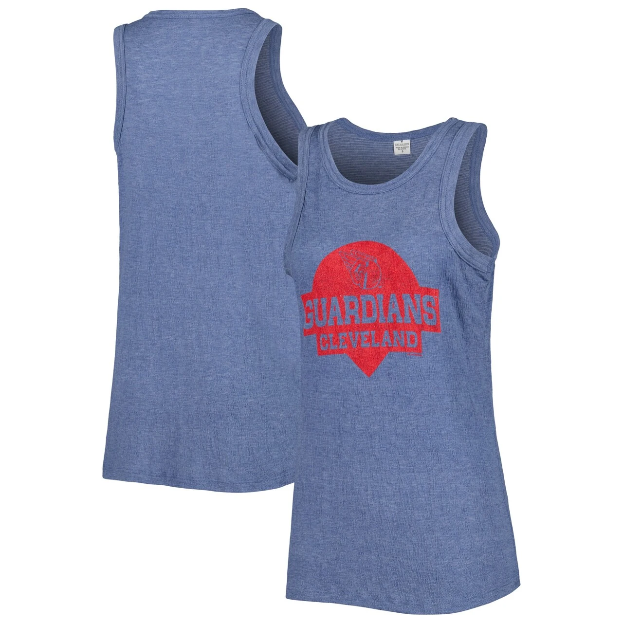 Women's Cleveland Guardians Soft As A Grape Navy Tri-Blend Tank Top 3 Women's Cleveland Guardians Soft As A Grape Navy Tri-Blend Tank Top