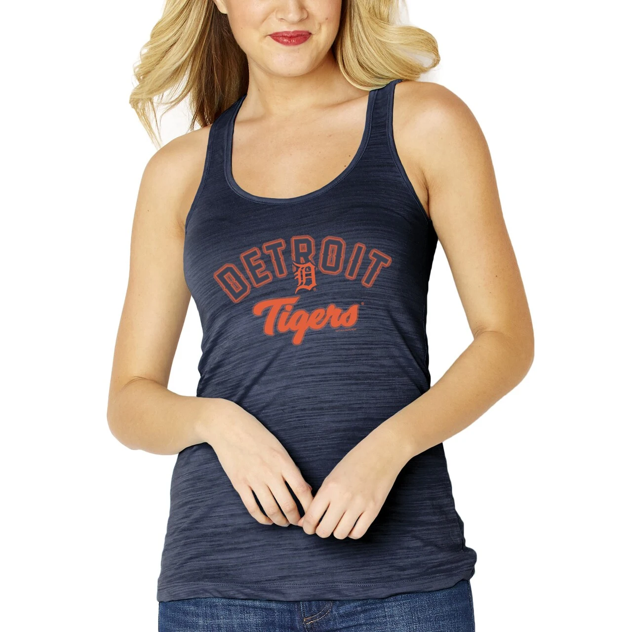 Women's Detroit Tigers Soft As A Grape Navy Multicount Racerback Tank Top 6 Women's Detroit Tigers Soft As A Grape Navy Multicount Racerback Tank Top - Image 4