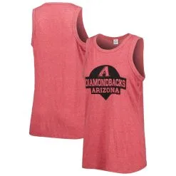 Women's Arizona Diamondbacks Soft As A Grape Red Tri-Blend Tank Top