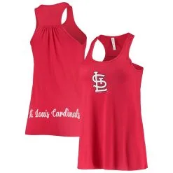 Women's St. Louis Cardinals Soft As A Grape Red Front & Back Tank Top