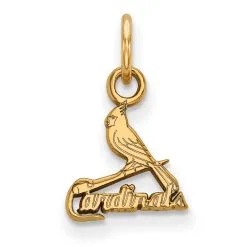 LogoArt Women's St. Louis Cardinals 10k Yellow Gold Extra Small Pendant