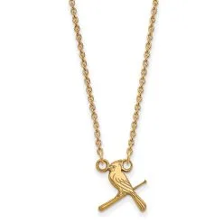 LogoArt Women's St. Louis Cardinals 18'' 10k Yellow Gold Small Team Logo Pendant Necklace