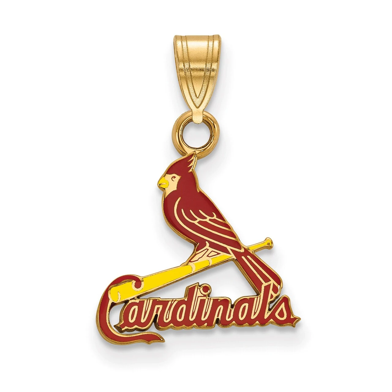 LogoArt Women's St. Louis Cardinals Gold-Plated Enamel Pendant 3 LogoArt Women's St. Louis Cardinals Gold-Plated Enamel Pendant