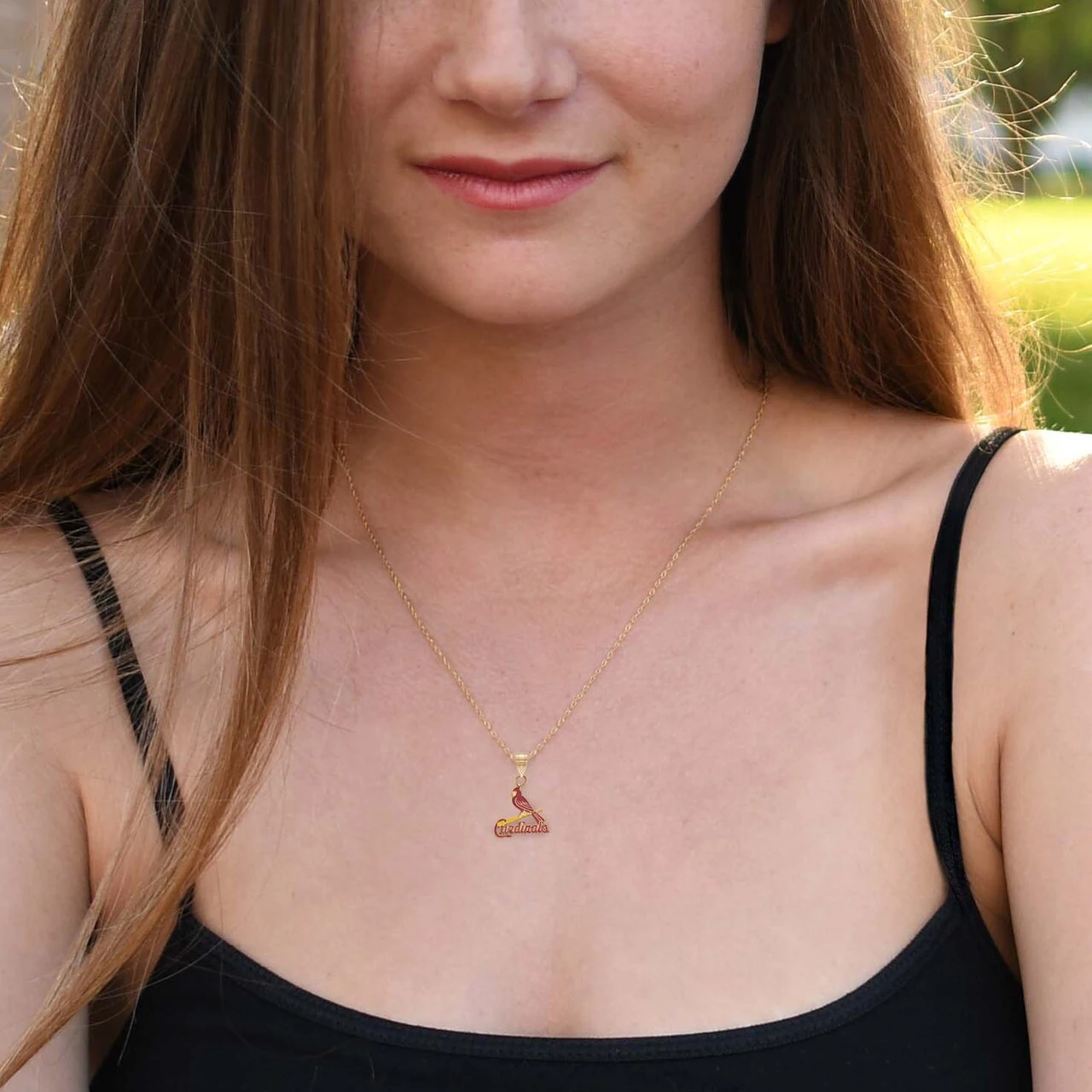 LogoArt Women's St. Louis Cardinals Gold-Plated Enamel Pendant 4 LogoArt Women's St. Louis Cardinals Gold-Plated Enamel Pendant - Image 2