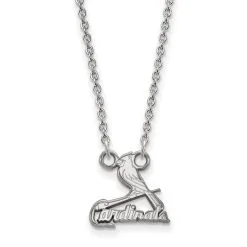 LogoArt Women's St. Louis Cardinals Small Sterling Silver Pendant Necklace