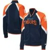 Women's Detroit Tigers Starter Navy Touchdown Raglan Full-Zip Track Jacket