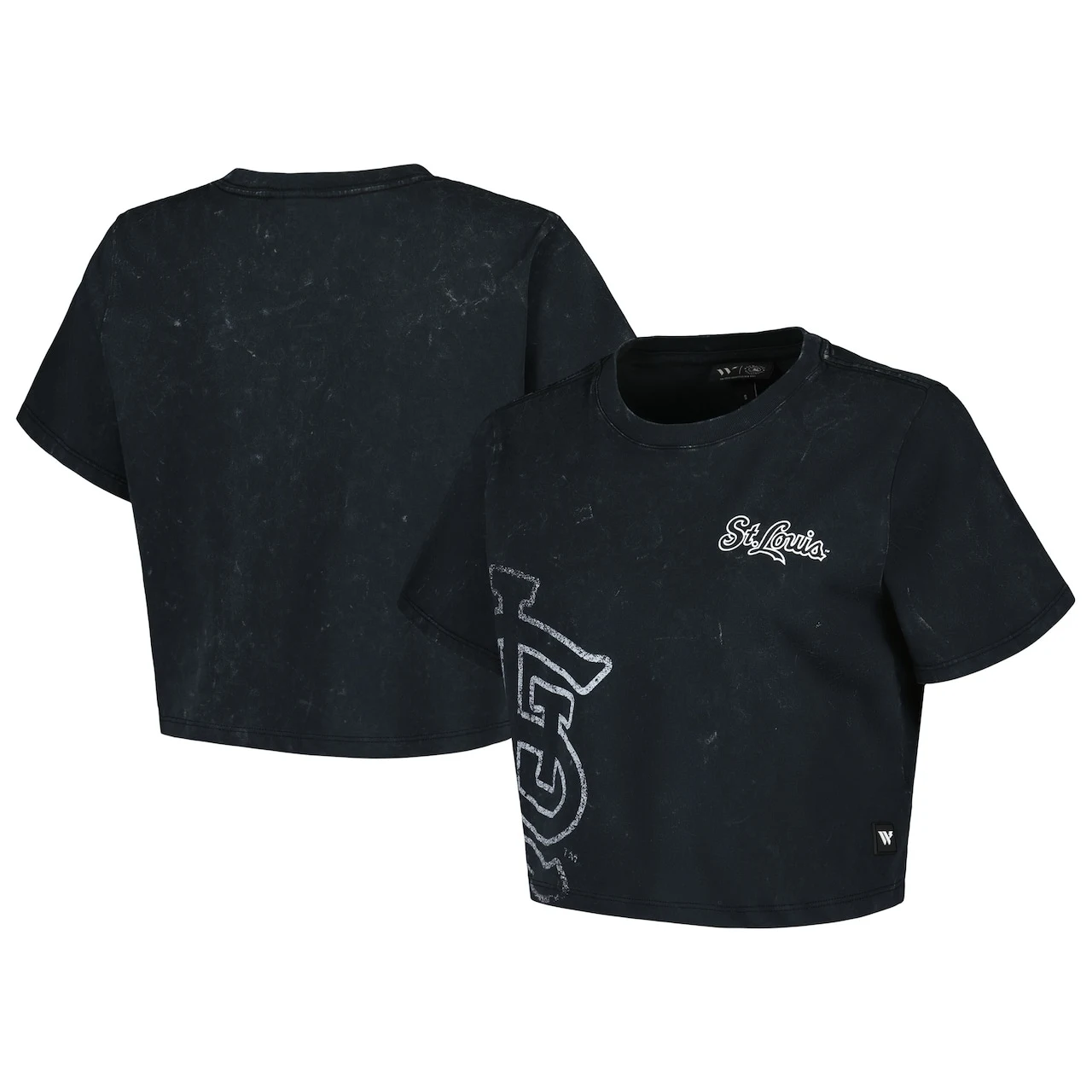 Women's St. Louis Cardinals The Wild Collective Black Cropped T-Shirt 3 Women's St. Louis Cardinals The Wild Collective Black Cropped T-Shirt