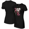 Women's Arizona Diamondbacks Tiny Turnip Black Baseball Love T-Shirt