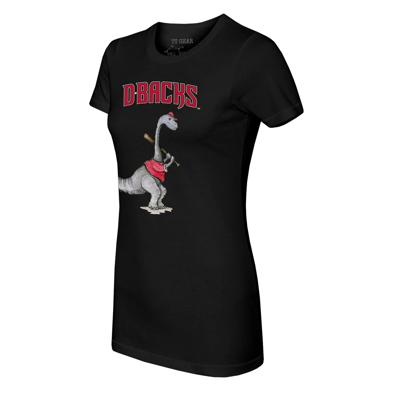 Women's Arizona Diamondbacks Tiny Turnip Black Bronto T-Shirt 4 Women's Arizona Diamondbacks Tiny Turnip Black Bronto T-Shirt - Image 2