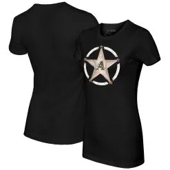 Women's Arizona Diamondbacks Tiny Turnip Black Military Star T-Shirt