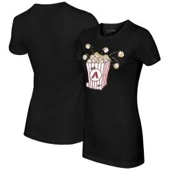 Women's Arizona Diamondbacks Tiny Turnip Black Popcorn T-Shirt
