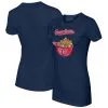 Women's Cleveland Guardians Tiny Turnip Navy Nacho Helmet T-Shirt