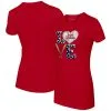 Women's St. Louis Cardinals Tiny Turnip Red Baseball Love T-Shirt