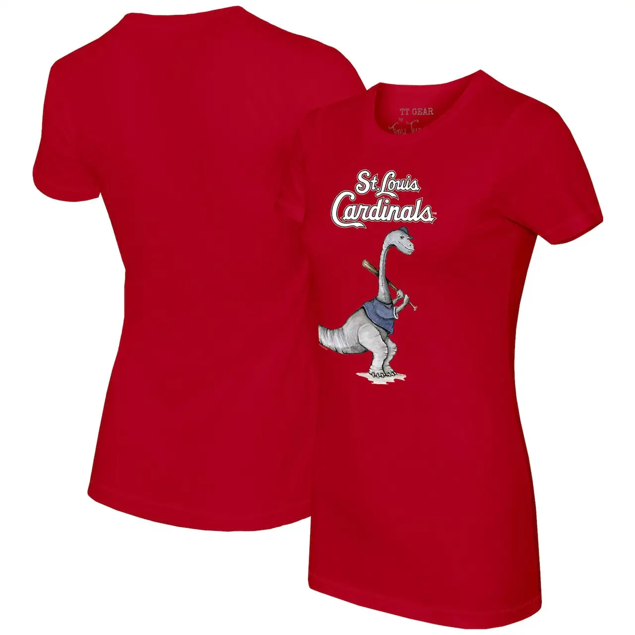 Women's St. Louis Cardinals Tiny Turnip Red Bronto T-Shirt 3 Women's St. Louis Cardinals Tiny Turnip Red Bronto T-Shirt