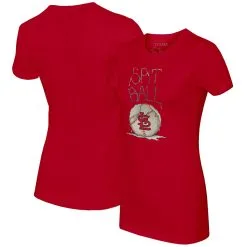 Women's St. Louis Cardinals Tiny Turnip Red Spit Ball T-Shirt