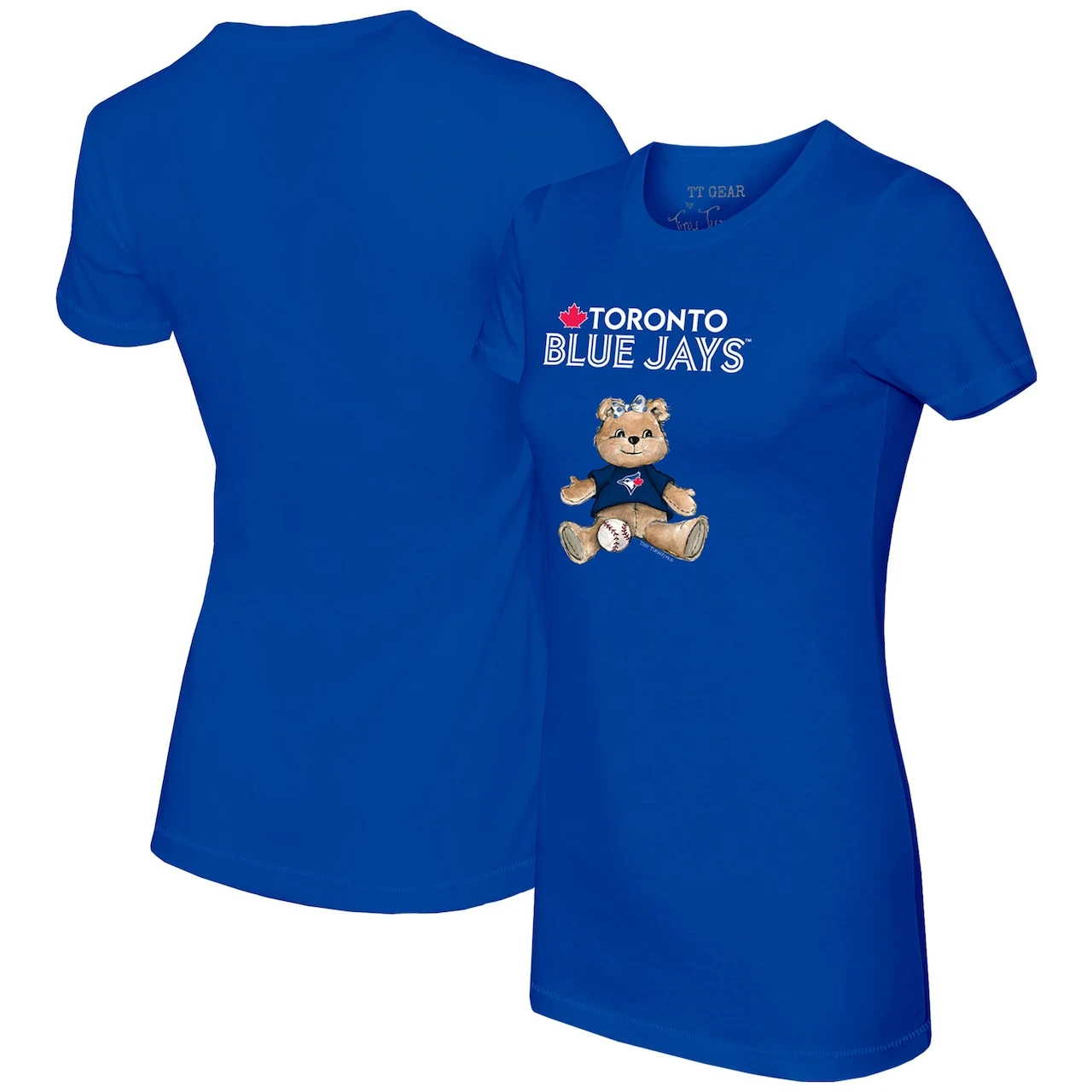 Women's Toronto Blue Jays Tiny Turnip Royal Girl Teddy T-Shirt 3 Women's Toronto Blue Jays Tiny Turnip Royal Girl Teddy T-Shirt