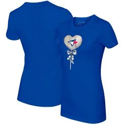 Women's Toronto Blue Jays Tiny Turnip Royal Heart Lolly T-Shirt