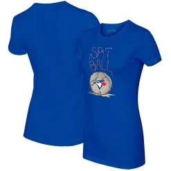 Women's Toronto Blue Jays Tiny Turnip Royal Spit Ball T-Shirt