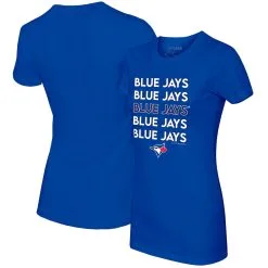 Women's Toronto Blue Jays Tiny Turnip Royal Stacked T-Shirt