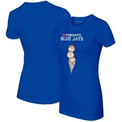 Women's Toronto Blue Jays Tiny Turnip Royal Triple Scoop T-Shirt