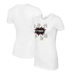 Women's Arizona Diamondbacks Tiny Turnip White Baseball Pow T-Shirt