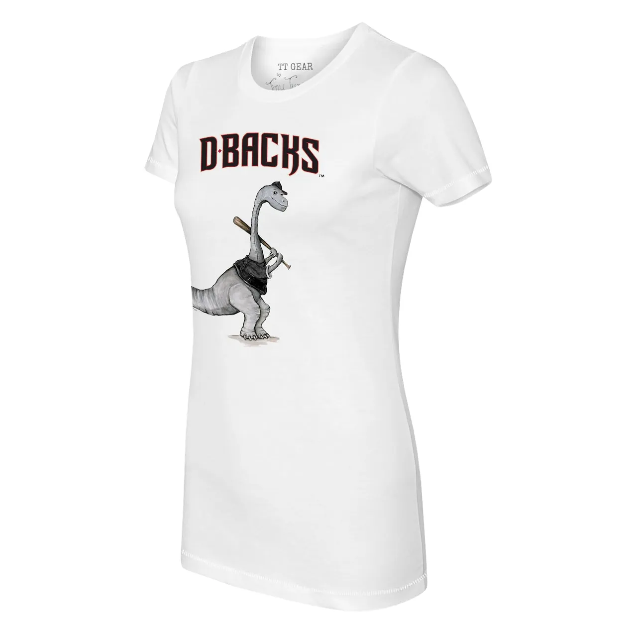 Women's Arizona Diamondbacks Tiny Turnip White Bronto T-Shirt 4 Women's Arizona Diamondbacks Tiny Turnip White Bronto T-Shirt - Image 2