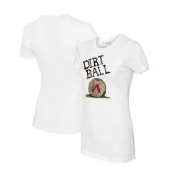 Women's Arizona Diamondbacks Tiny Turnip White Dirt Ball T-Shirt