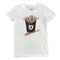 Women's Arizona Diamondbacks Tiny Turnip White Hot Bats T-Shirt