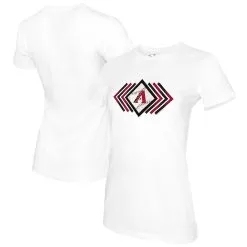Women's Arizona Diamondbacks Tiny Turnip White Prism Arrows T-Shirt