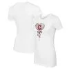 Women's Cleveland Guardians Tiny Turnip White Heart Lolly T-Shirt